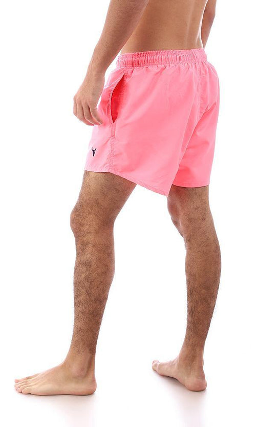 95672 Lightweight Slip On Neon Pink Swim Shorts - Ravin 