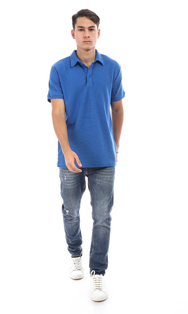 95739 Classic Collar Royal Blue Trendy Polo Shirt
