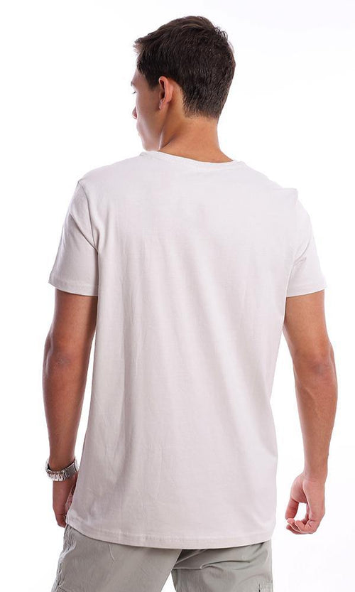 95758 "Killer" Short Sleeves Off-White Slip On Tee - Ravin 