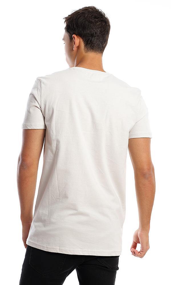 95760 Colorful Printed Floral Off-White Tee - Ravin 