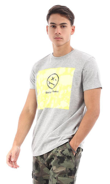 95765 "Skatboard Madness" Heather Grey Casual Tee - Ravin 