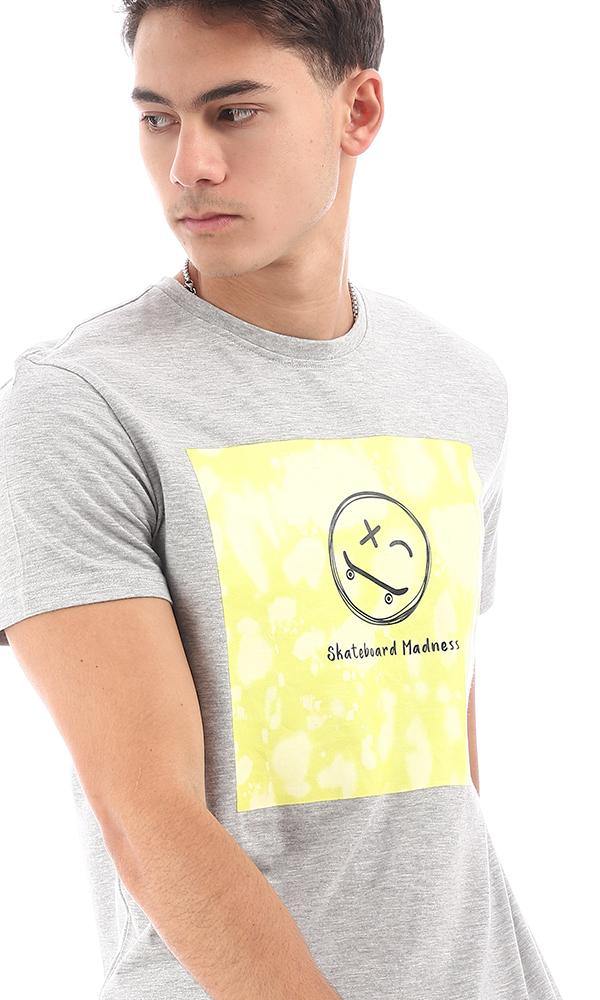 95765 "Skatboard Madness" Heather Grey Casual Tee - Ravin 