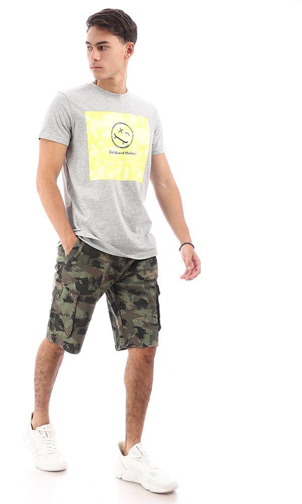 95765 "Skatboard Madness" Heather Grey Casual Tee - Ravin 