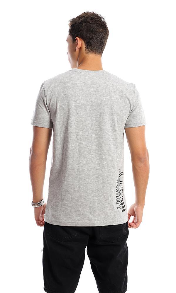 95766 Short Sleeves "Urban City" Heather Grey Tee - Ravin 