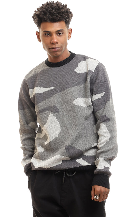 96287 Camouflage Grey Shades Full Sleeves Pullover