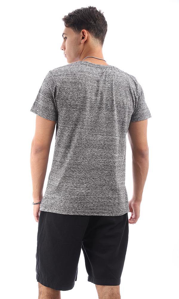 96803 Short Sleeves Heather Dark Grey Basic Tee - Ravin 