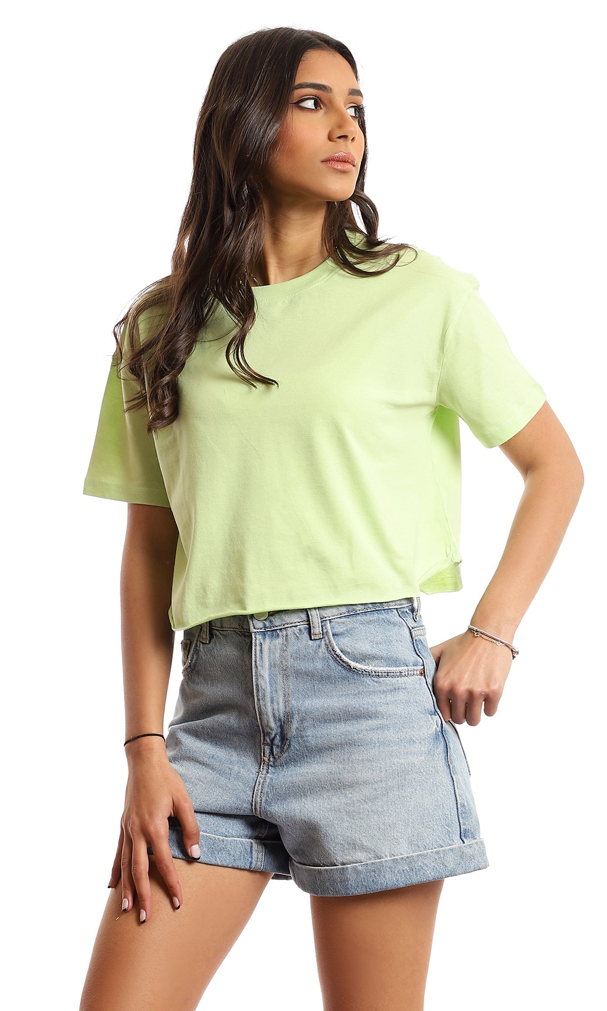 97249 Comfy Standard Fit Slip On T-Shirt - Apple Green