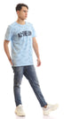 97368 Cotton Slip On Regular Fit Light Blue T-Shirt