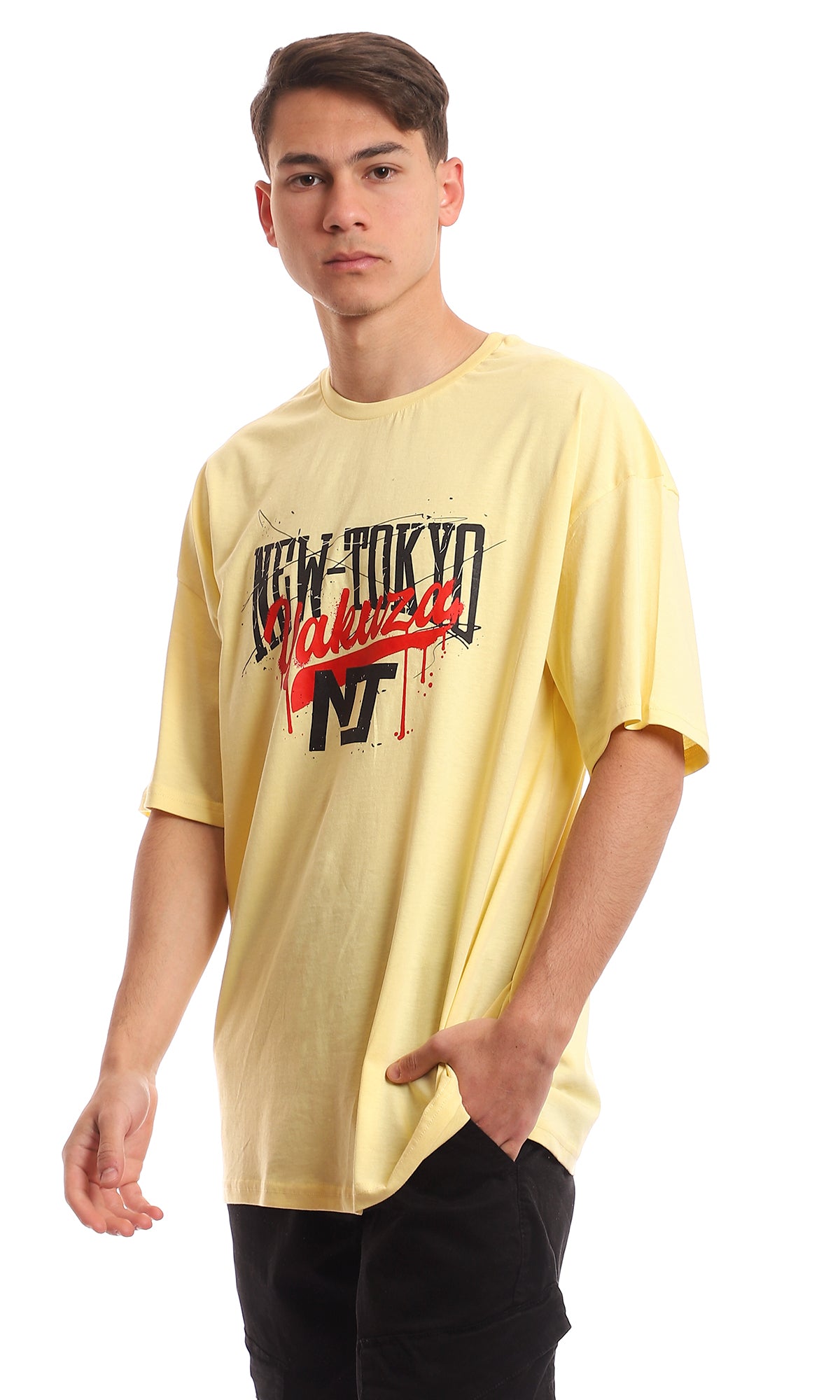 Pale Yellow New Tokyo Graphic T-Shirt - 97378