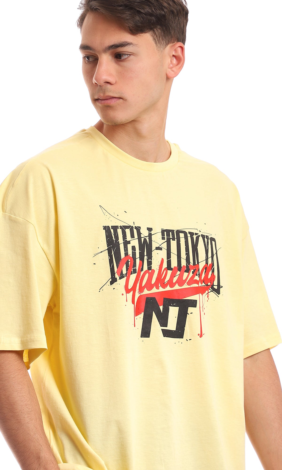 Pale Yellow New Tokyo Graphic T-Shirt - 97378