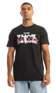 97407 "Marvel" Cotton Printed Chest Black T-Shirt