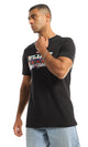 97407 "Marvel" Cotton Printed Chest Black T-Shirt