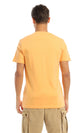 97410 "Stay Positive" Printed Orange Round T-Shirt