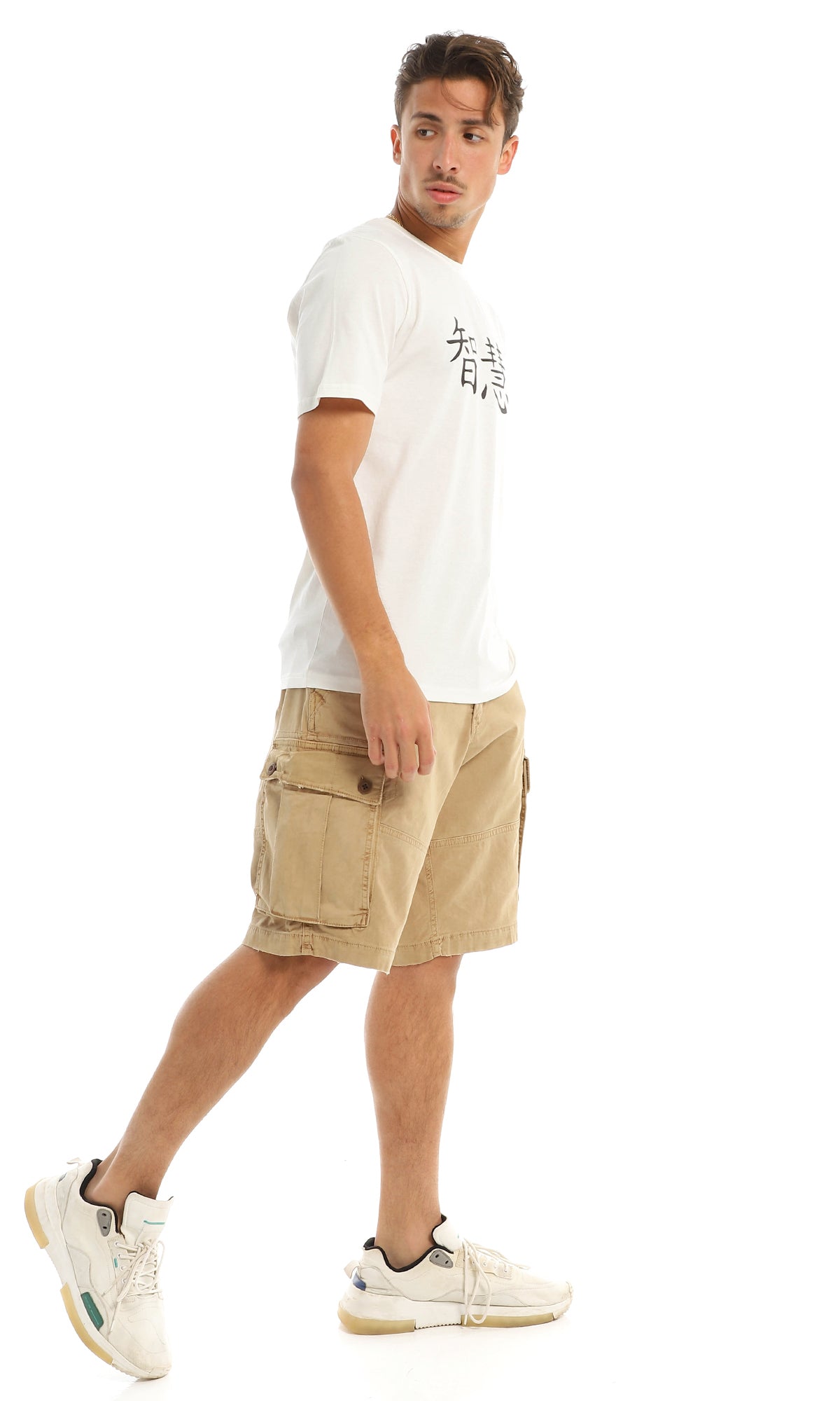 97423 Witch Back Printing Off White Summer T-Shirt