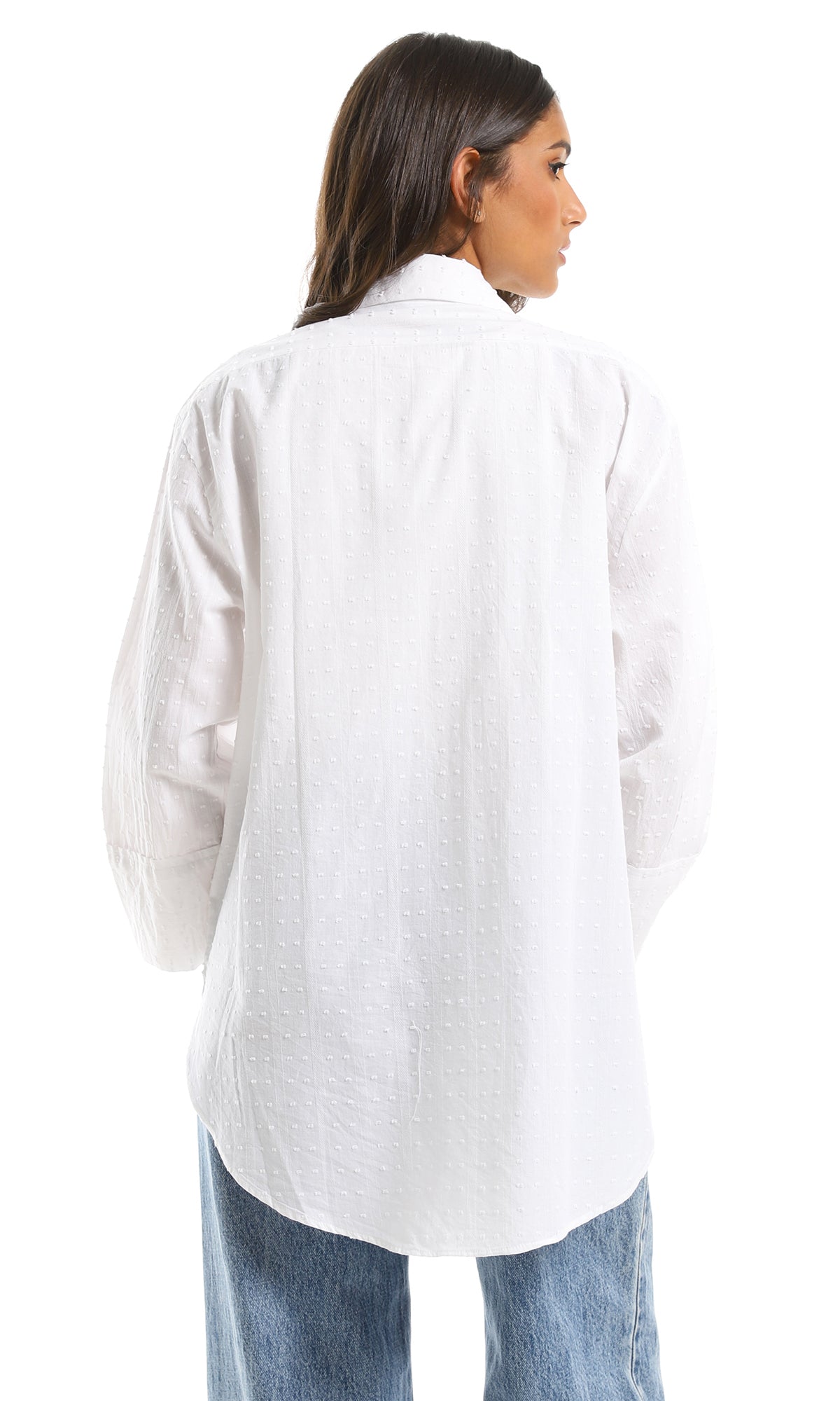 97499 Front Pocket Stitched White Shirt