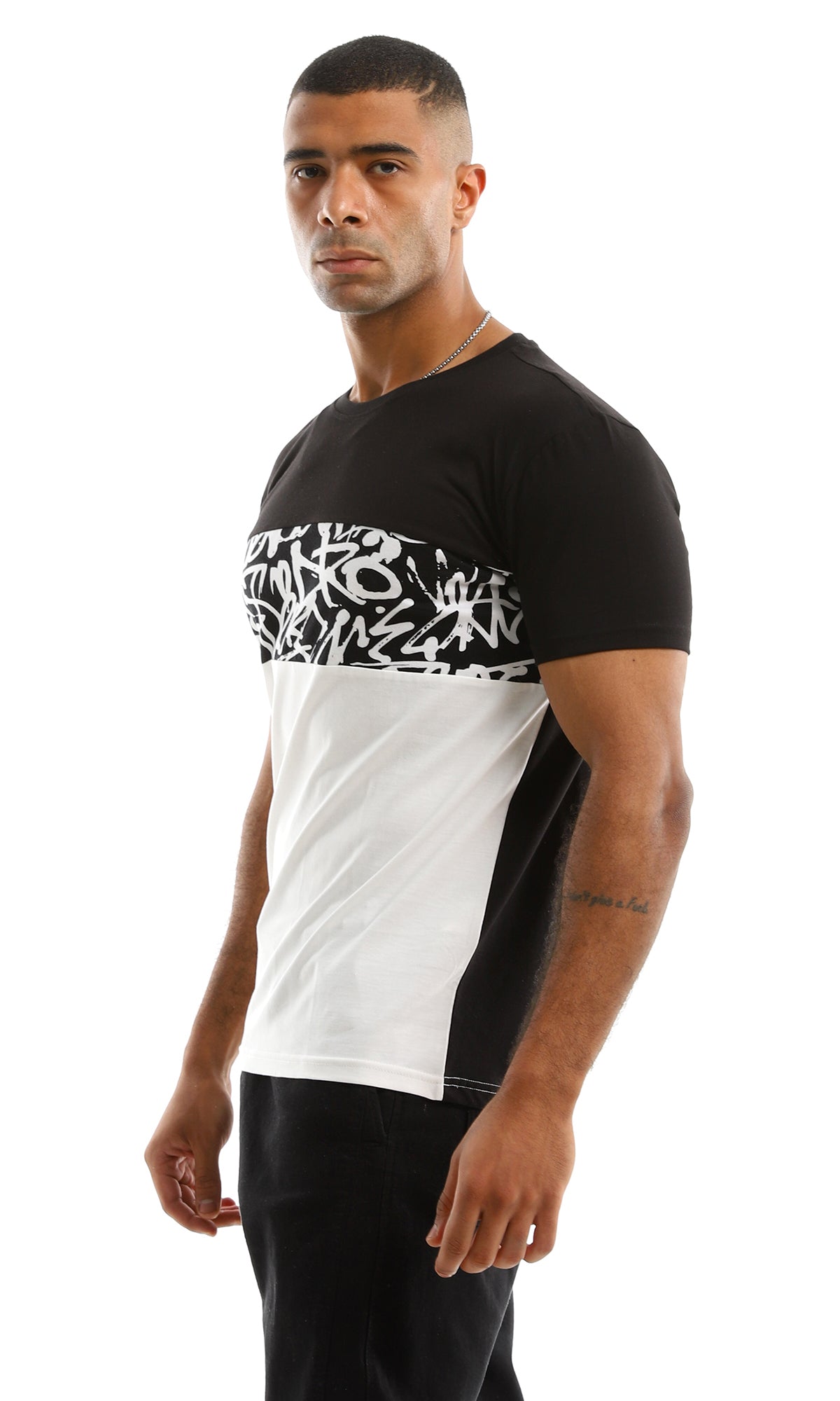 97642 Black & White Short Sleeves T-Shirt