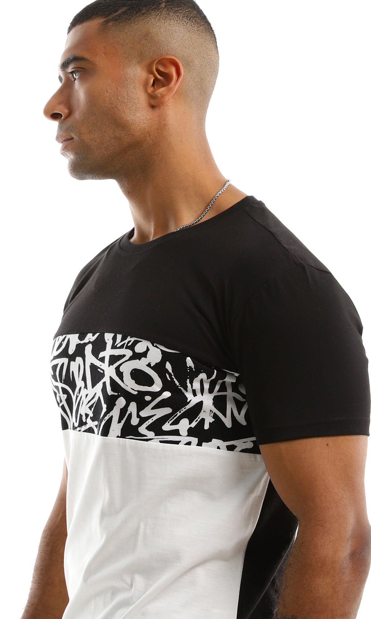 97642 Black & White Short Sleeves T-Shirt