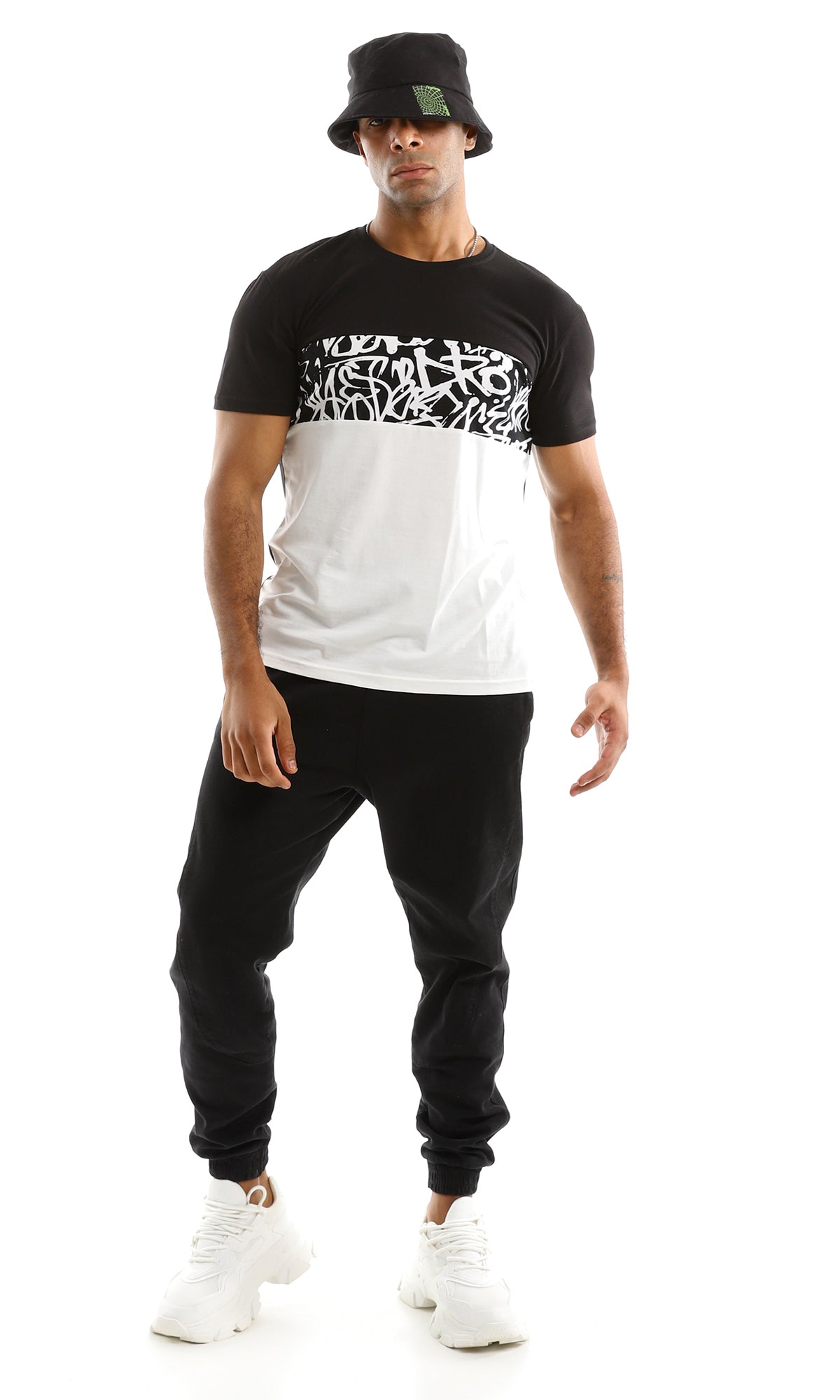 97642 Black & White Short Sleeves T-Shirt