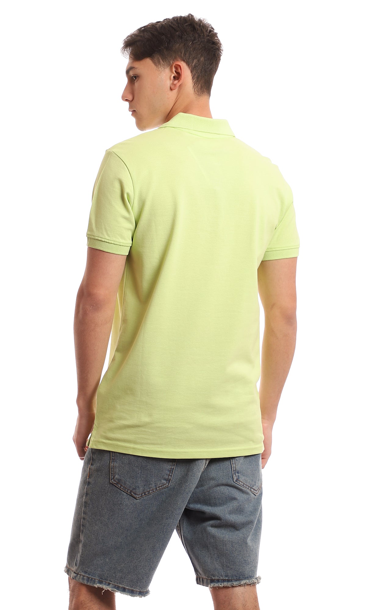 97673 Lightweight Cotton Pique Lime Polo Shirt