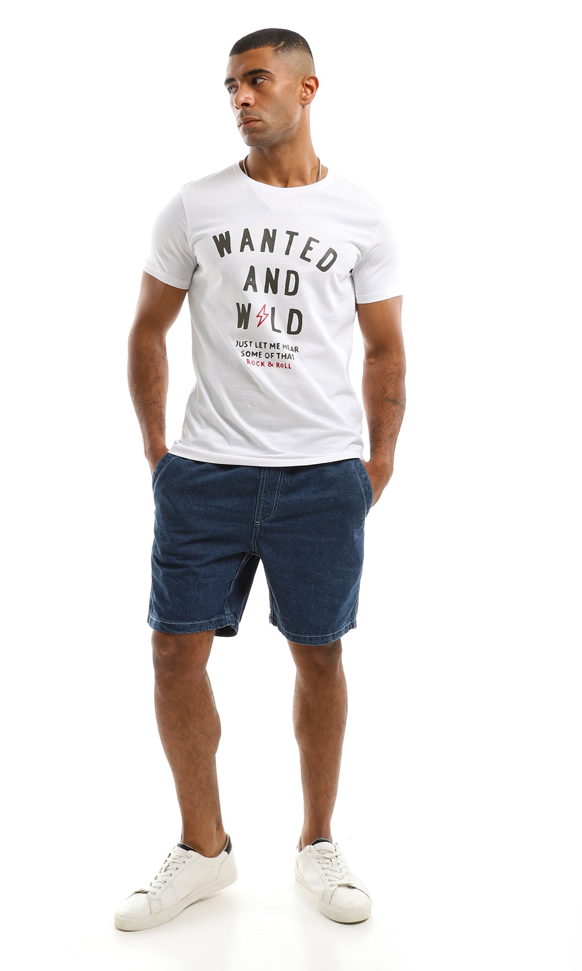 97742 "Wanted & Wild" Printed White Tee