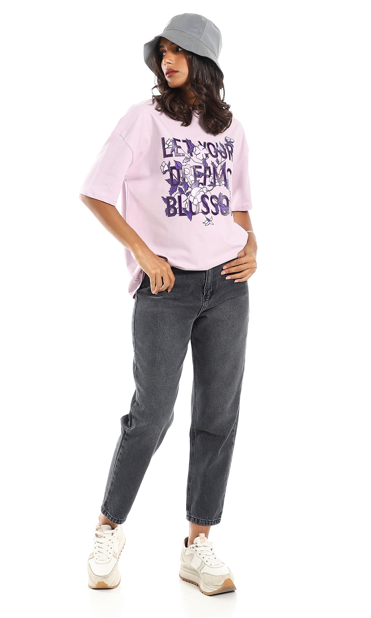 97767 Purple Shades "Let Your Dreams Blossom" Printed Tee