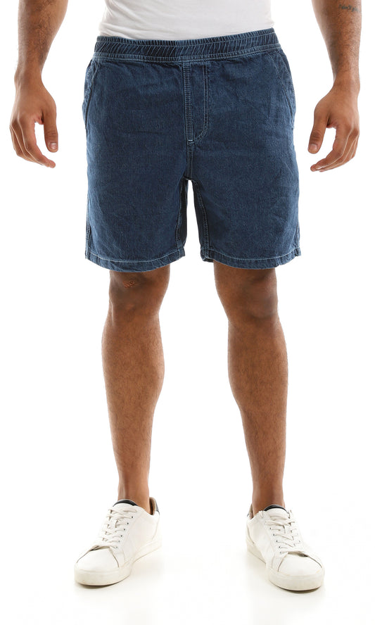 97890 Elasticated Waist Dark Blue Summer Shorts