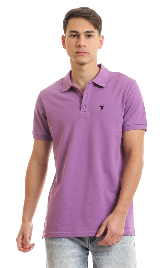 97897 Classic Neck Regular Fit Polo Shirt - Orchid