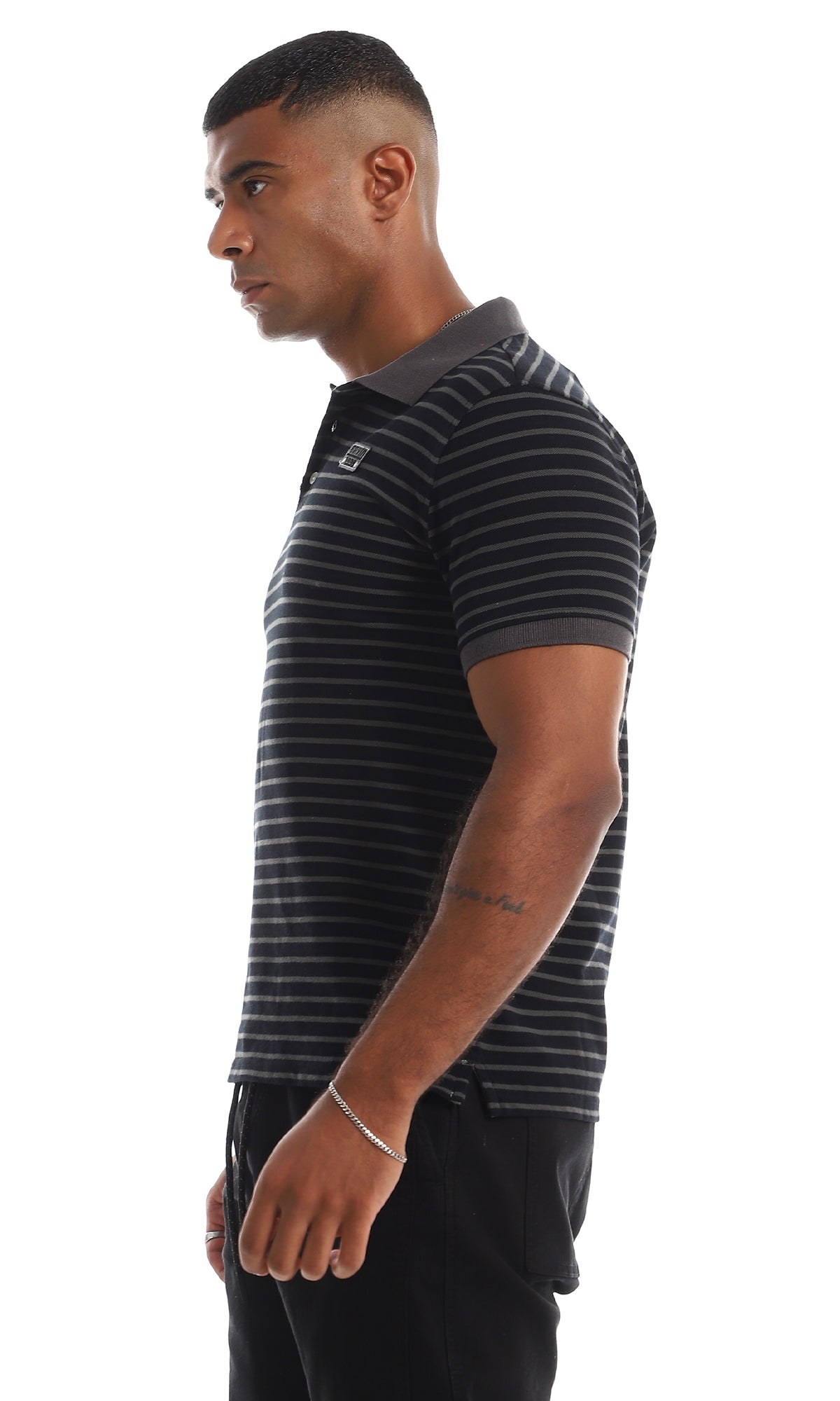 Midnight Horizon Pique Striped Polo - 97909