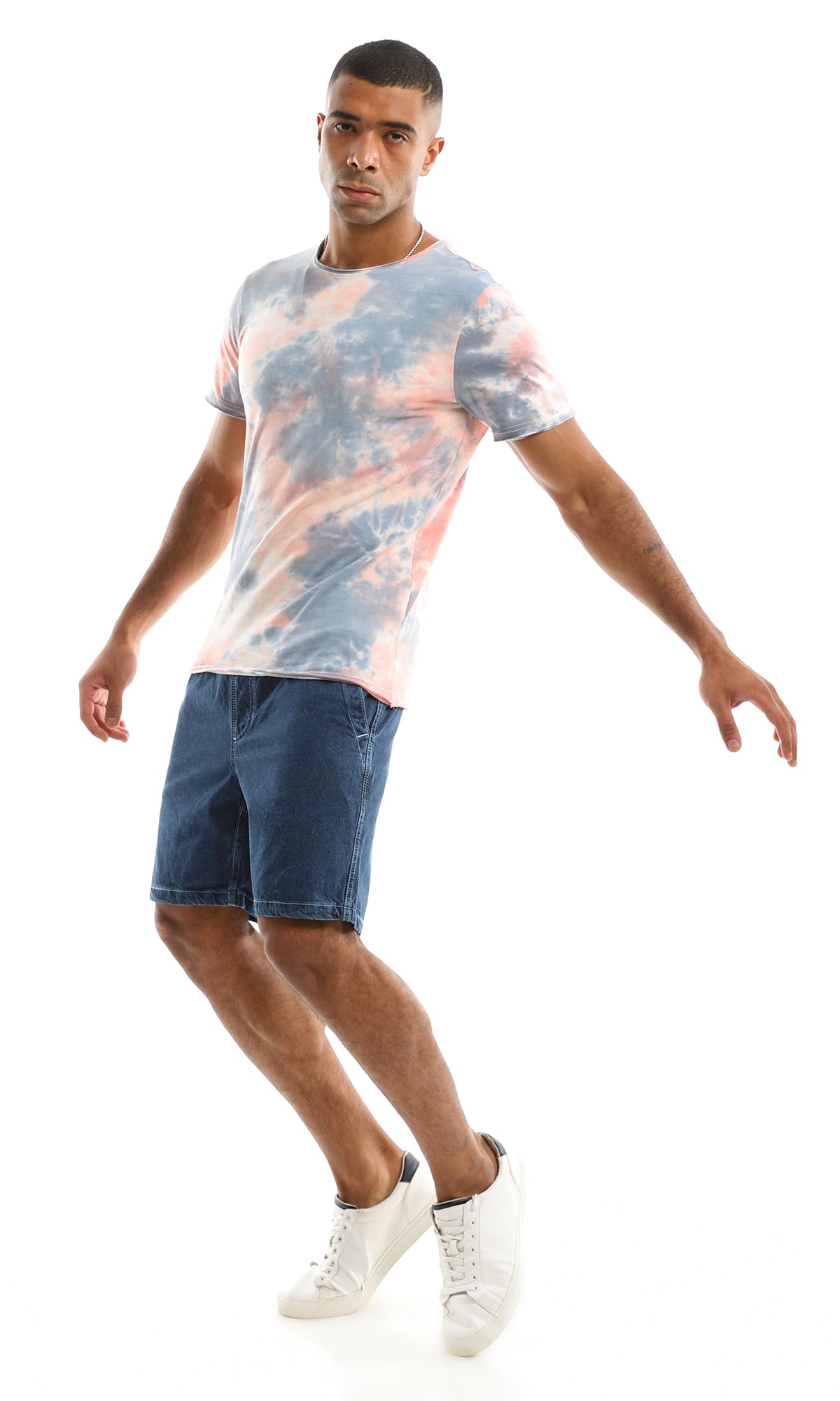 98276 Casual Tie Dye Summer Multicolour Tee