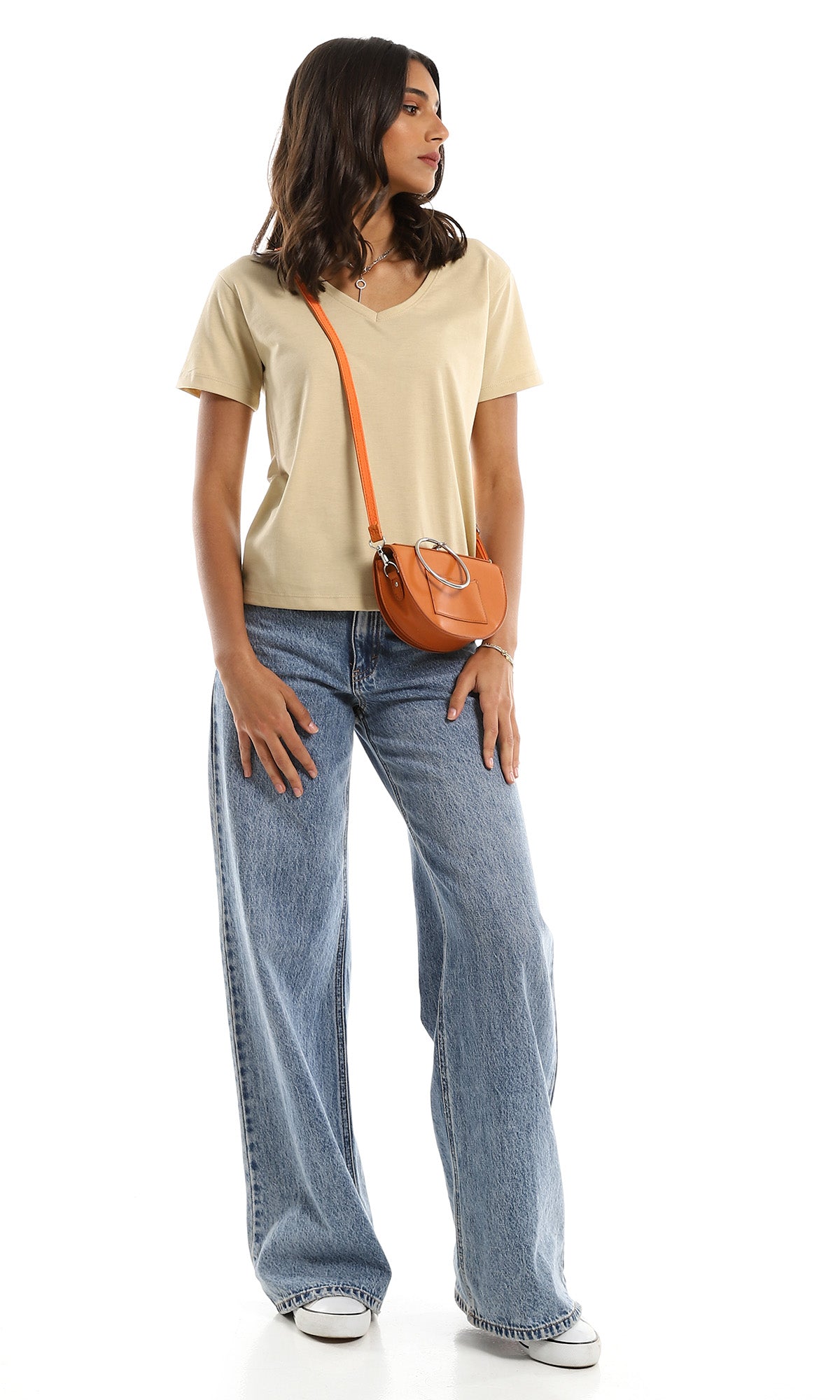 Sandstone Essential V-Neck Short Sleeve Tee - 98297