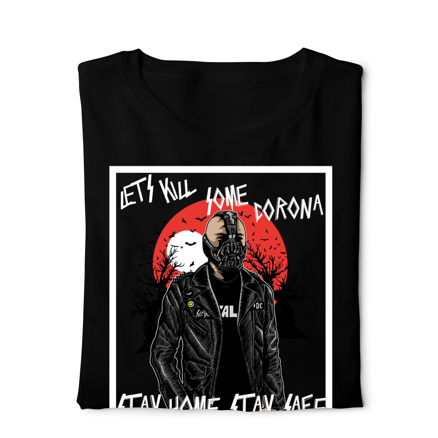 Bane Lets Kill SOme Corona - Digital Graphics Basic T-shirt Black - Ravin 