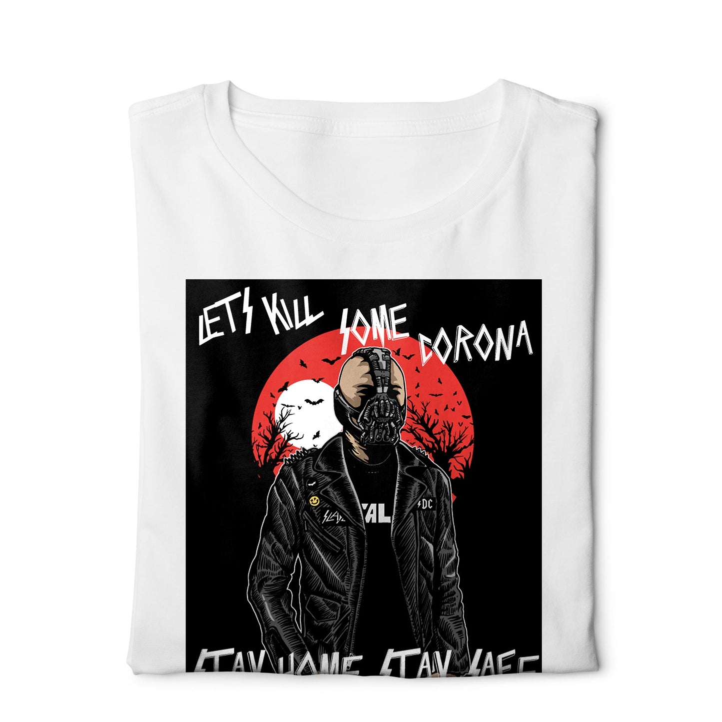 Bane Lets Kill SOme Corona - Digital Graphics Basic T-shirt White - Ravin 