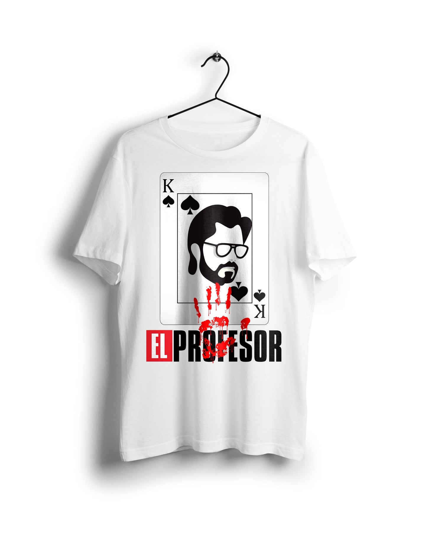 El Professor La Casa De Papel - Digital Graphics Basic T-shirt White - Ravin 