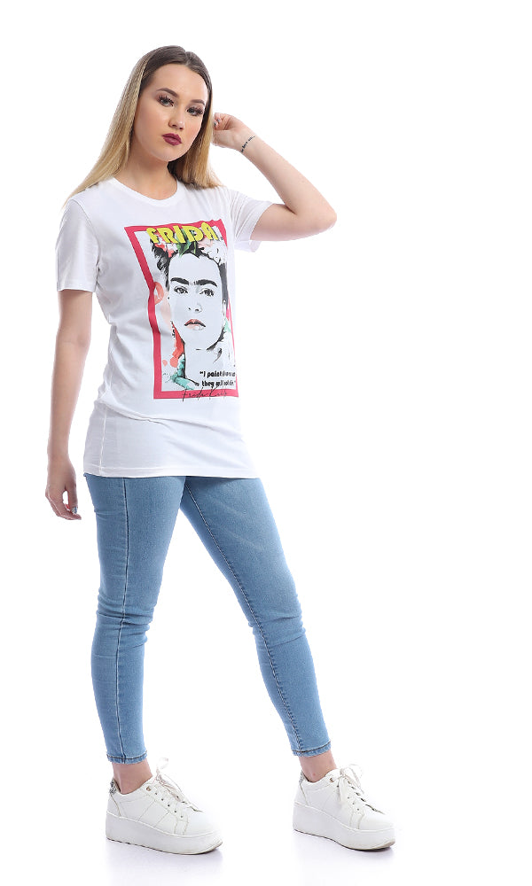 Frida Kahlo - Digital Graphics Basic T-shirt White