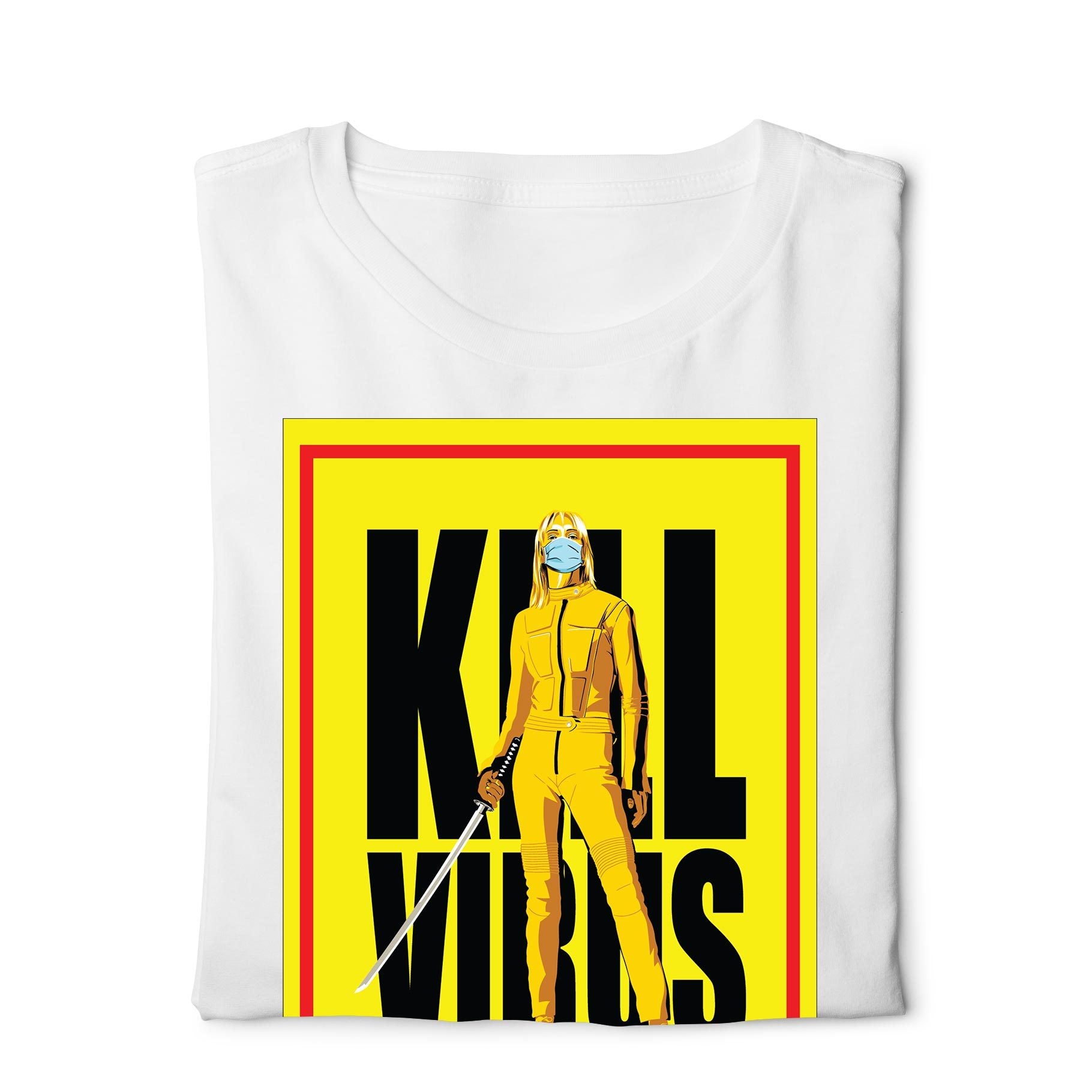 Kill Bill Kill Corona - Digital Graphics Basic T-shirt White - Ravin 