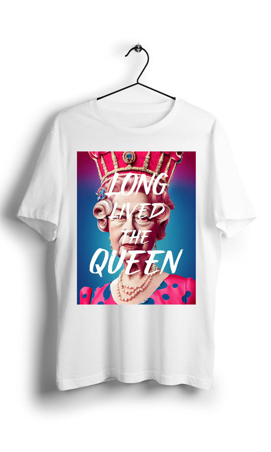 Long Lived The Queen Timeless Icon - Digital Graphics Basic T-shirt white