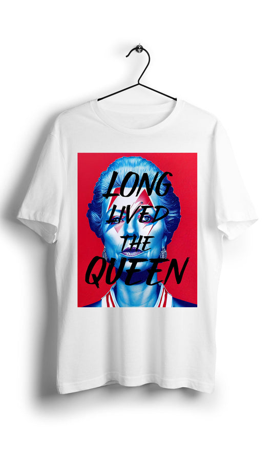 Long Lived The Queen X David Bowie Lightning - Digital Graphics Basic T-shirt white