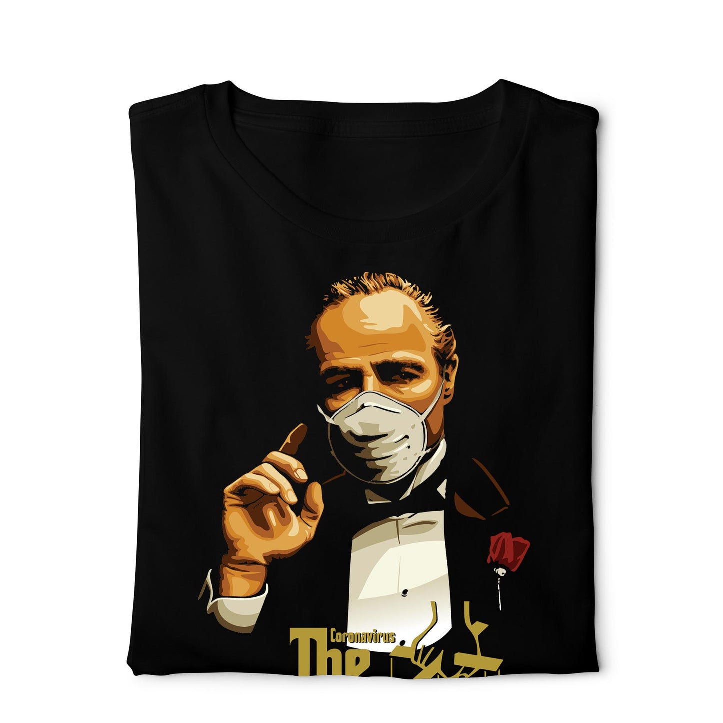 Godfather corona THE LOCKDOWN - Digital Graphics Basic T-shirt Black - Ravin 