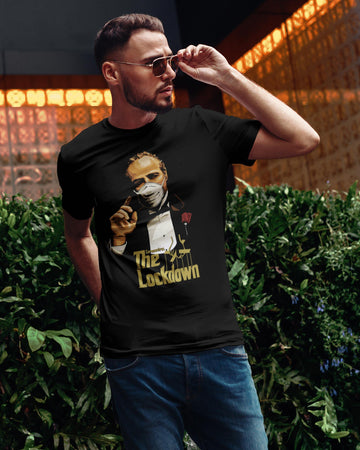 Godfather corona THE LOCKDOWN - Digital Graphics Basic T-shirt Black - Ravin 