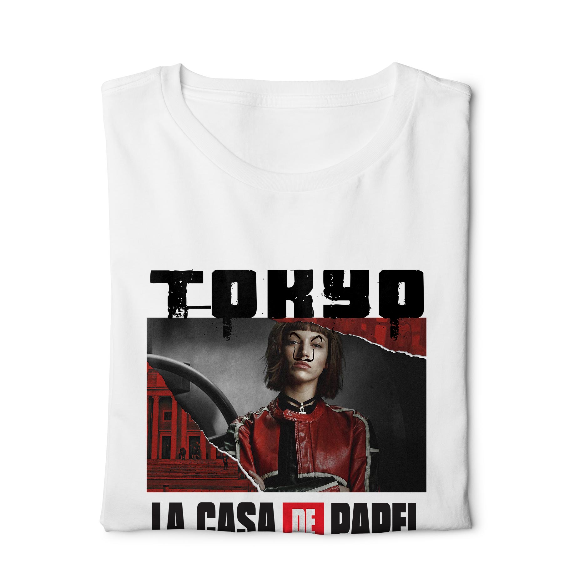 Tokyo La Casa De Papel - Digital Graphics Basic T-shirt White - Ravin 