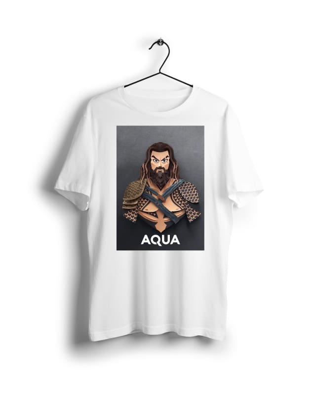 Aquaman -Digital Graphics Basic T-shirt White - NAV