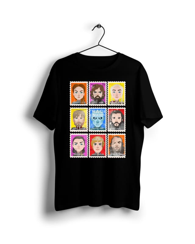 Arabic Game of Thrones Postage Digital Graphics Basic T-shirt black - POD