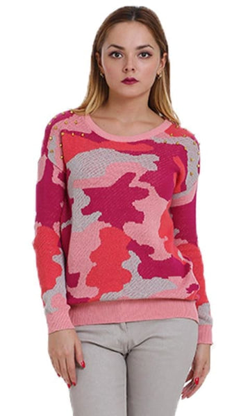 Army Pullover - Fuchsia - women pullover