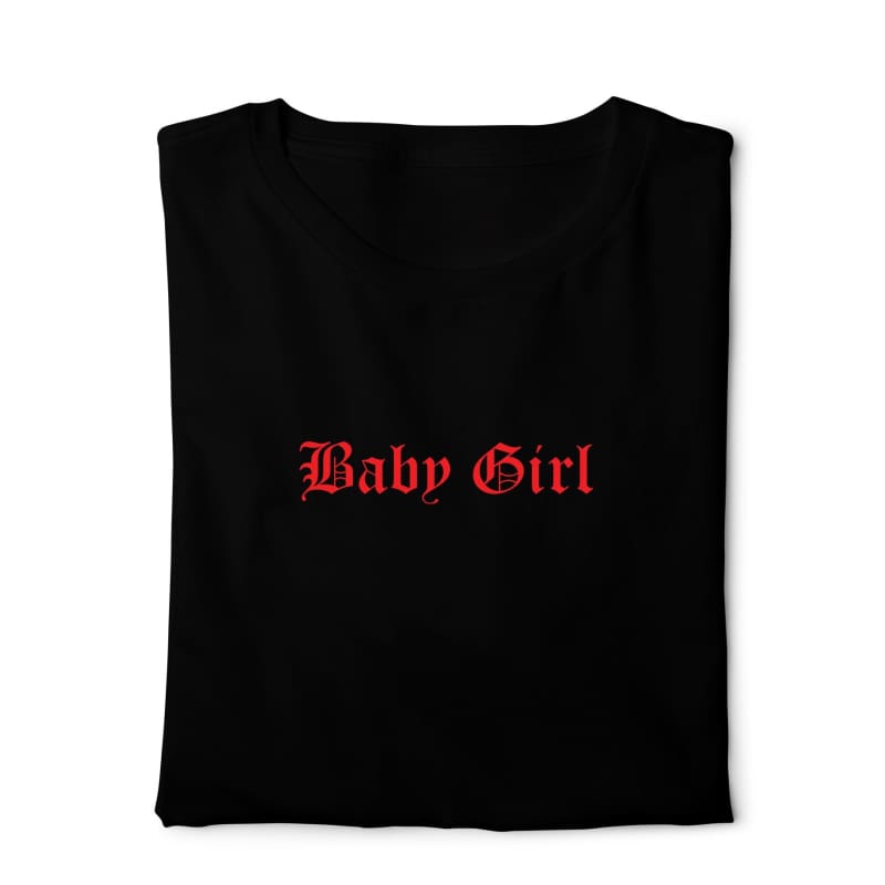 Baby Girl - Digital Graphics Basic T-shirt Black - POD