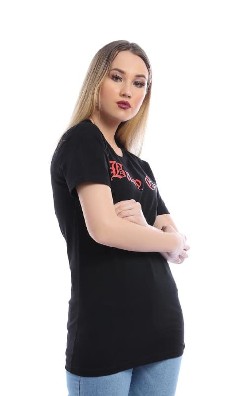 Baby Girl - Digital Graphics Basic T-shirt Black - POD