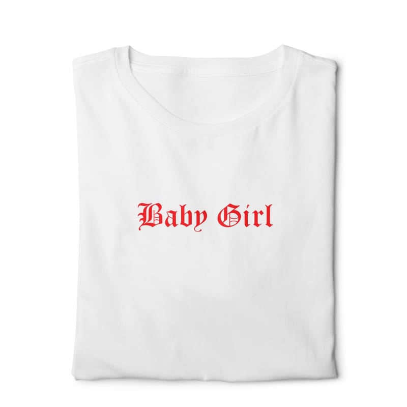 Baby Girl - Digital Graphics Basic T-shirt White - POD
