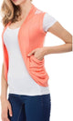 Back Lace Cardigan - Orange - women vests & cardigans