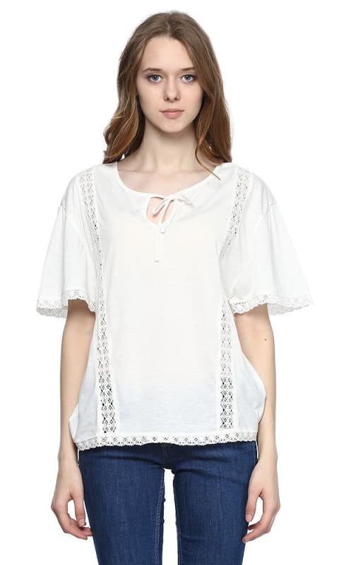 Batwing Top - White - women t-shirts