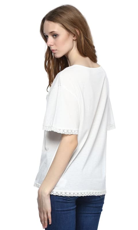 Batwing Top - White - women t-shirts