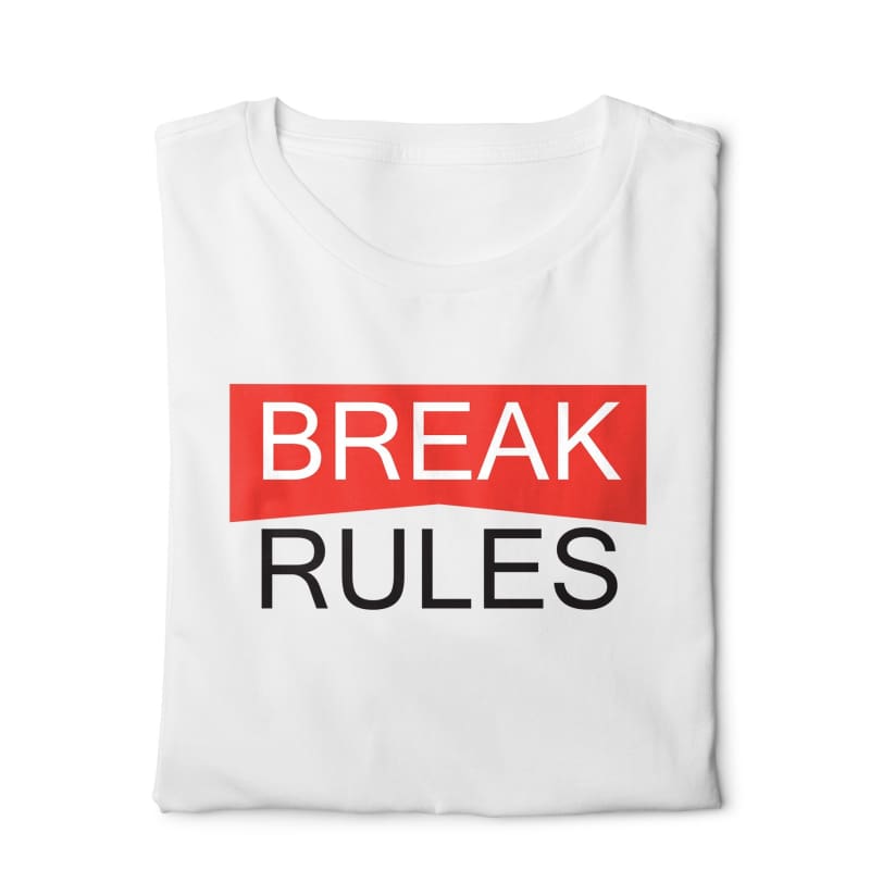 Break Rules - Digital Graphics Basic T-shirt white - POD